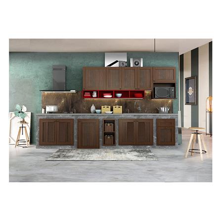 บานซิงค์คู่ KITZCHO ZOUL 86x66 ซม. สีไม้สัก_4