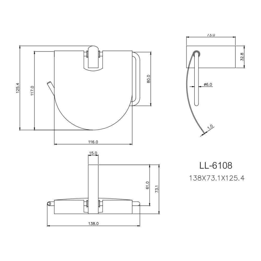 ที่ใส่กระดาษชำระ WS LL-6108 สีสเตนเลส