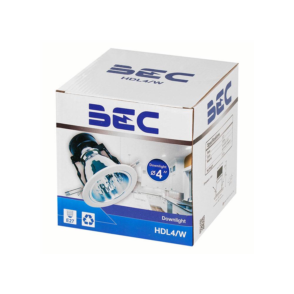 ดาวน์ไลท์ 3640030445 BEC โลหะ/อะลูมิเนียม สีขาว 4 นิ้ว กลม