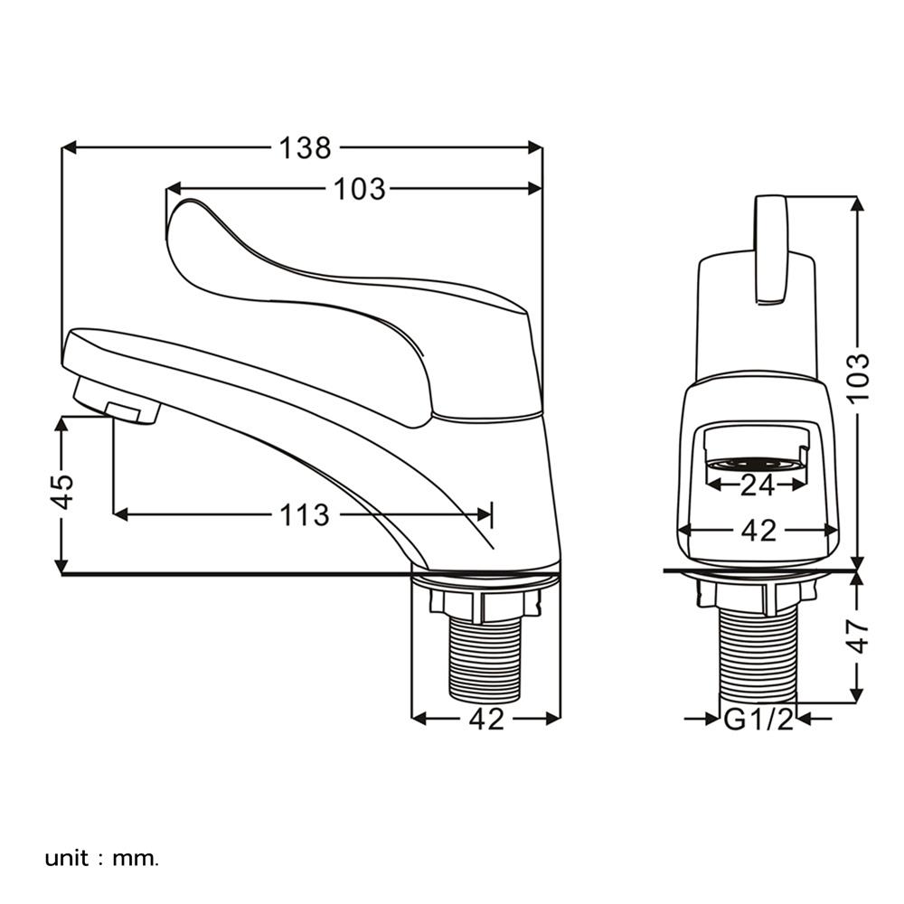 ก๊อกอ่างล้างหน้า RASLAND RA 4899526