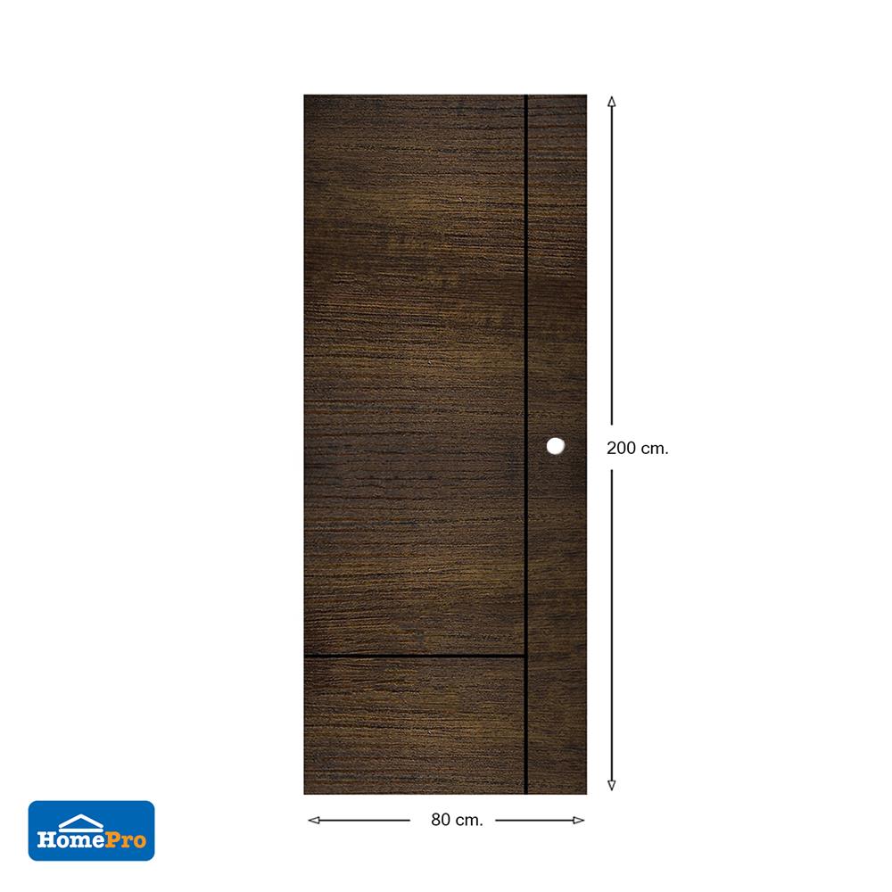 ประตูภายใน ไวนิล AZLE MD2 80X200 ซม. สี DARK MOCHA เจาะลูกบิด