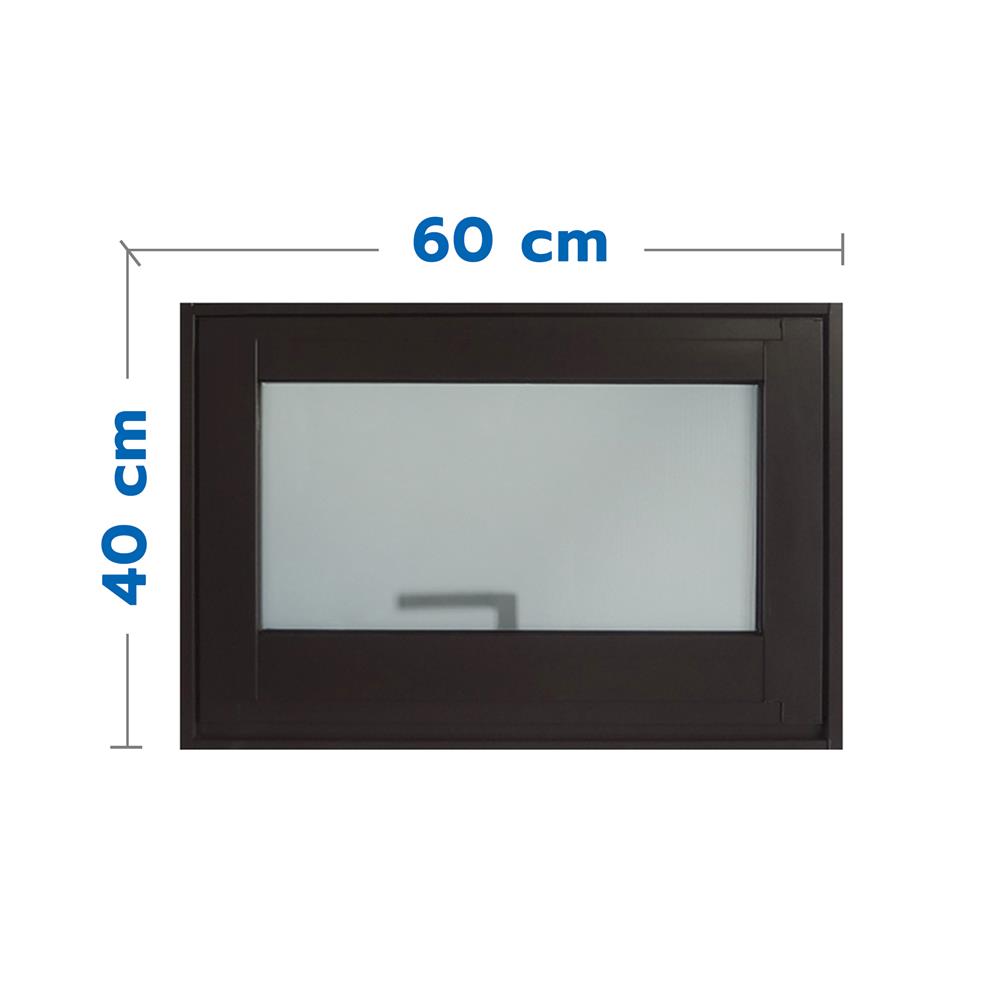 หน้าต่างAluminum กระทุ้ง มุ้ง J-TRUST 60x40 ซม. สีน้ำตาล