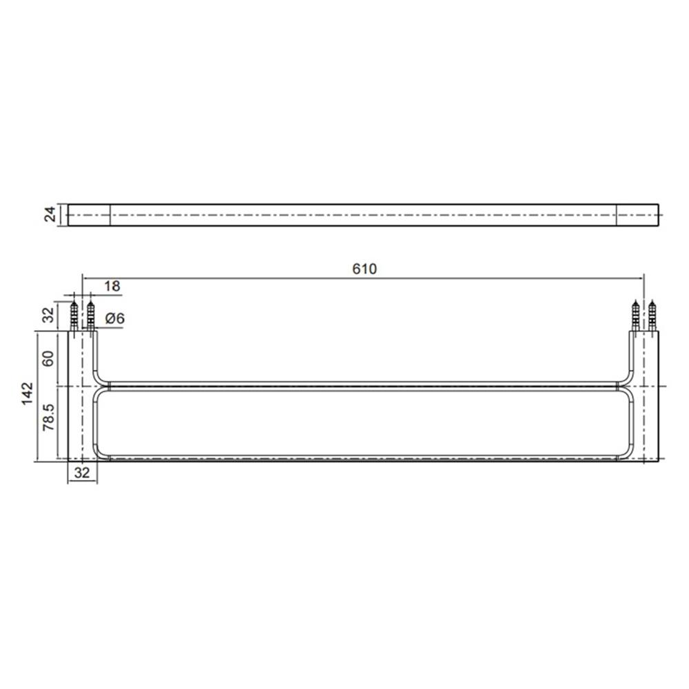 ราวแขวนผ้า KOHLER K-9123X-CP สีโครม