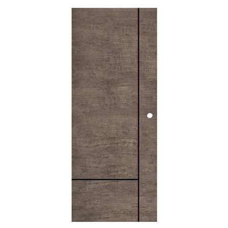 ประตูภายใน ไวนิล AZLE MD2 80X200 ซม. สี BROWN CAPPUCCINO เจาะลูกบิด