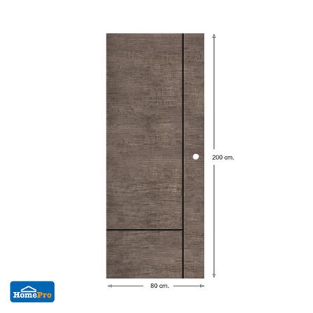 ประตูภายใน ไวนิล AZLE MD2 80X200 ซม. สี BROWN CAPPUCCINO เจาะลูกบิด_5