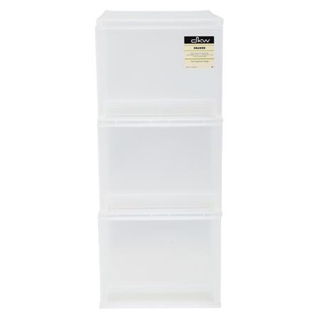 ชั้นลิ้นชักเล็ก 3 ชั้น DKW HH-463/3 17x21.2x41.3 ซม. สีขาว/ใส