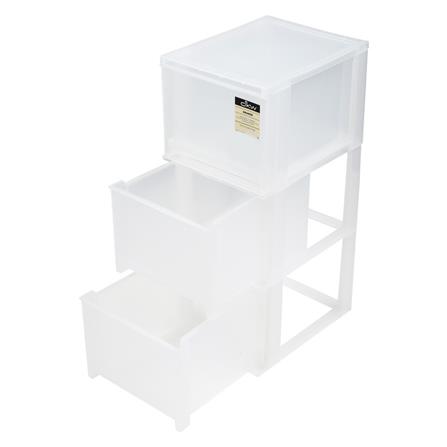 ชั้นลิ้นชักเล็ก 3 ชั้น DKW HH-463/3 17x21.2x41.3 ซม. สีขาว/ใส_1