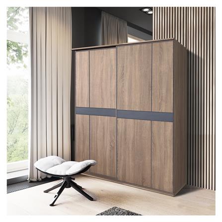 ตู้เสื้อผ้าบานเลื่อน BURO AMPLE WSE-140 140 ซม. สีโซลิดโอ๊ค_4