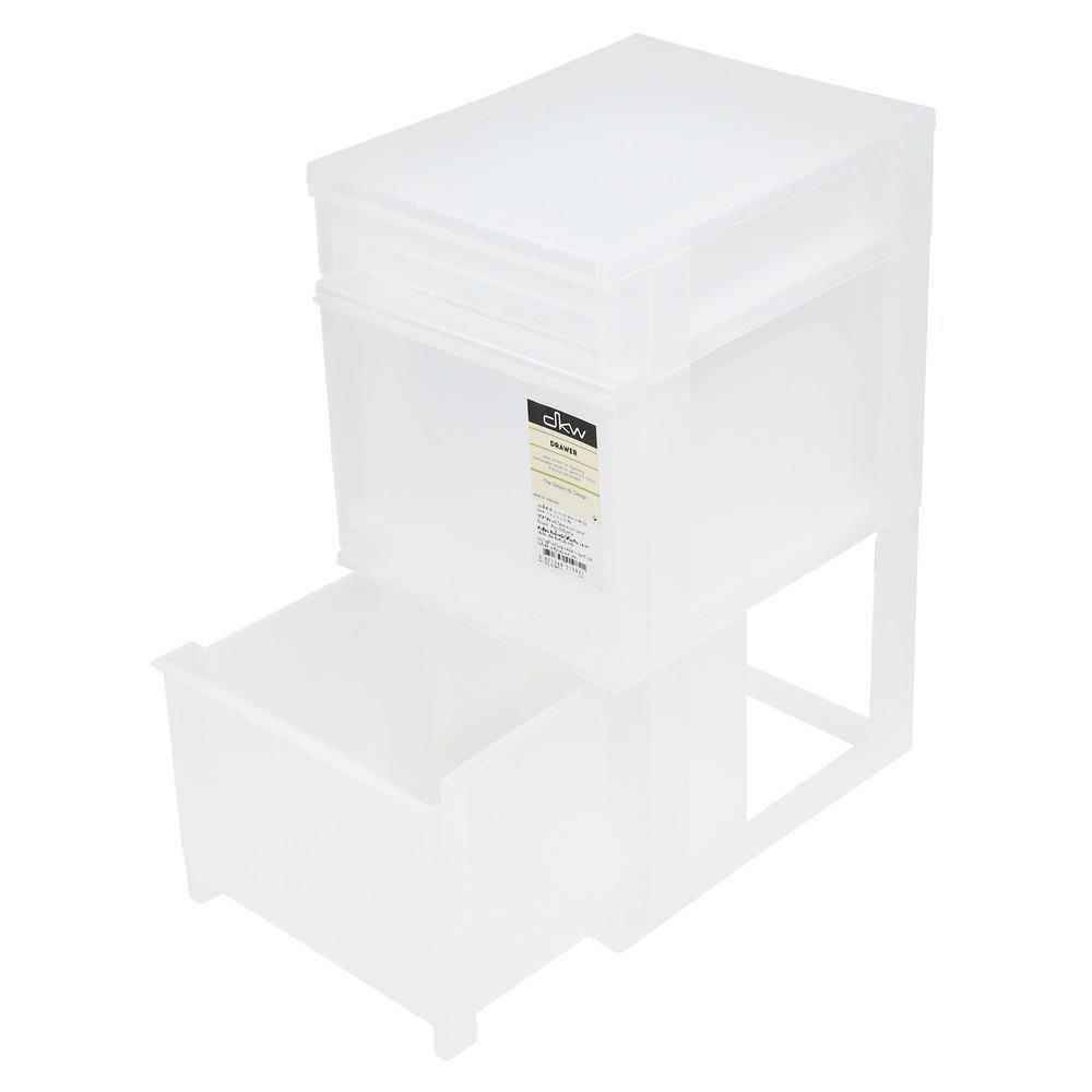 ชั้นลิ้นชักเล็ก 3 ชั้น DKW HH-463/2-1S 17x21.2x33 ซม. สีขาว/ใส