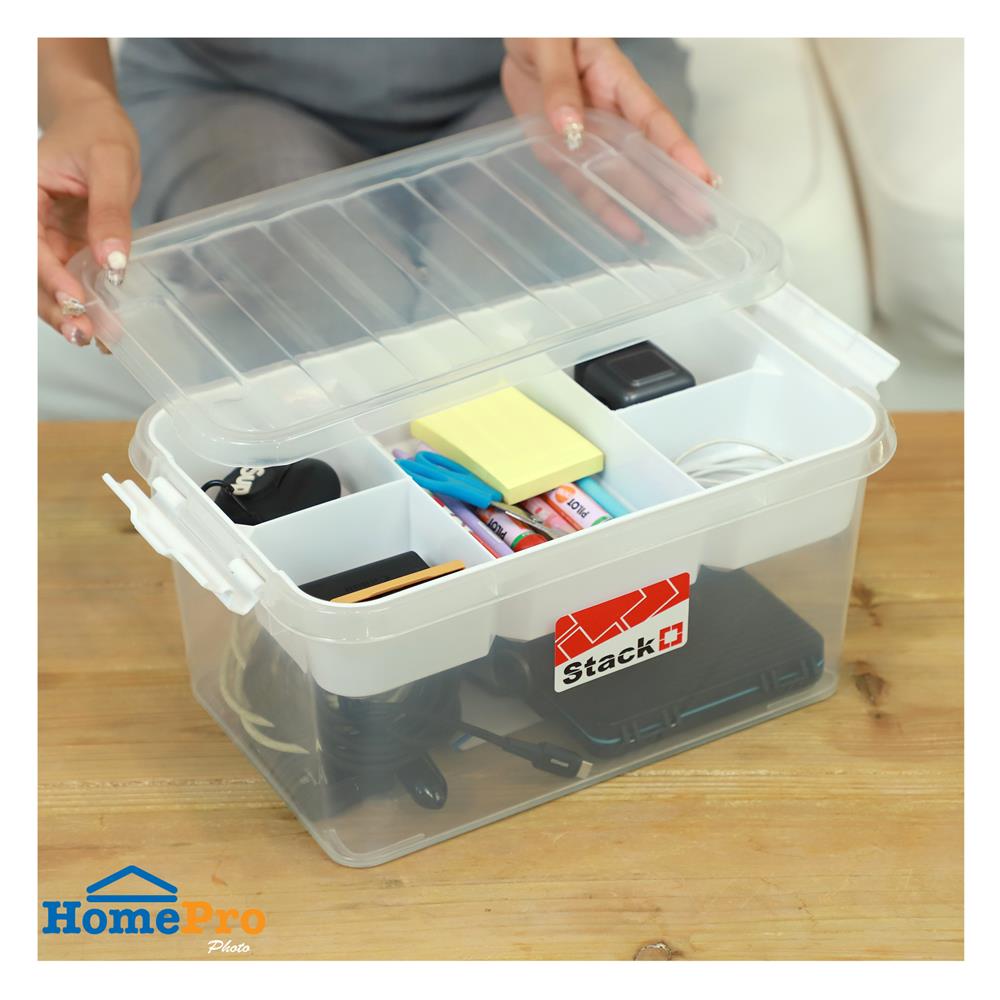 กล่องล็อกพร้อมถาด STACKO 59341 19.5x29x14 ซม.