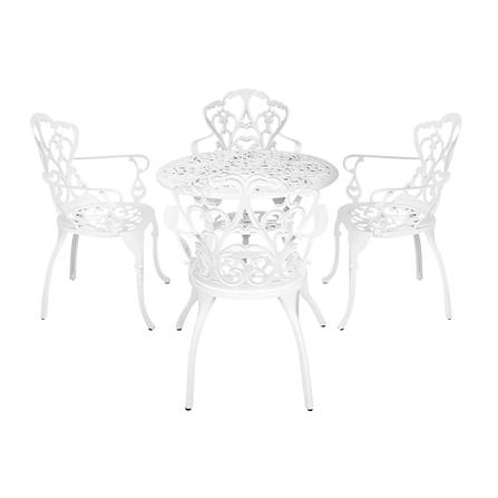 ชุดสนามอัลลอยด์ 4 ที่นั่ง SPRING VICTORIA สีขาว_0