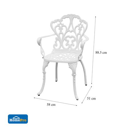 ชุดสนามอัลลอยด์ 4 ที่นั่ง SPRING VICTORIA สีขาว_8