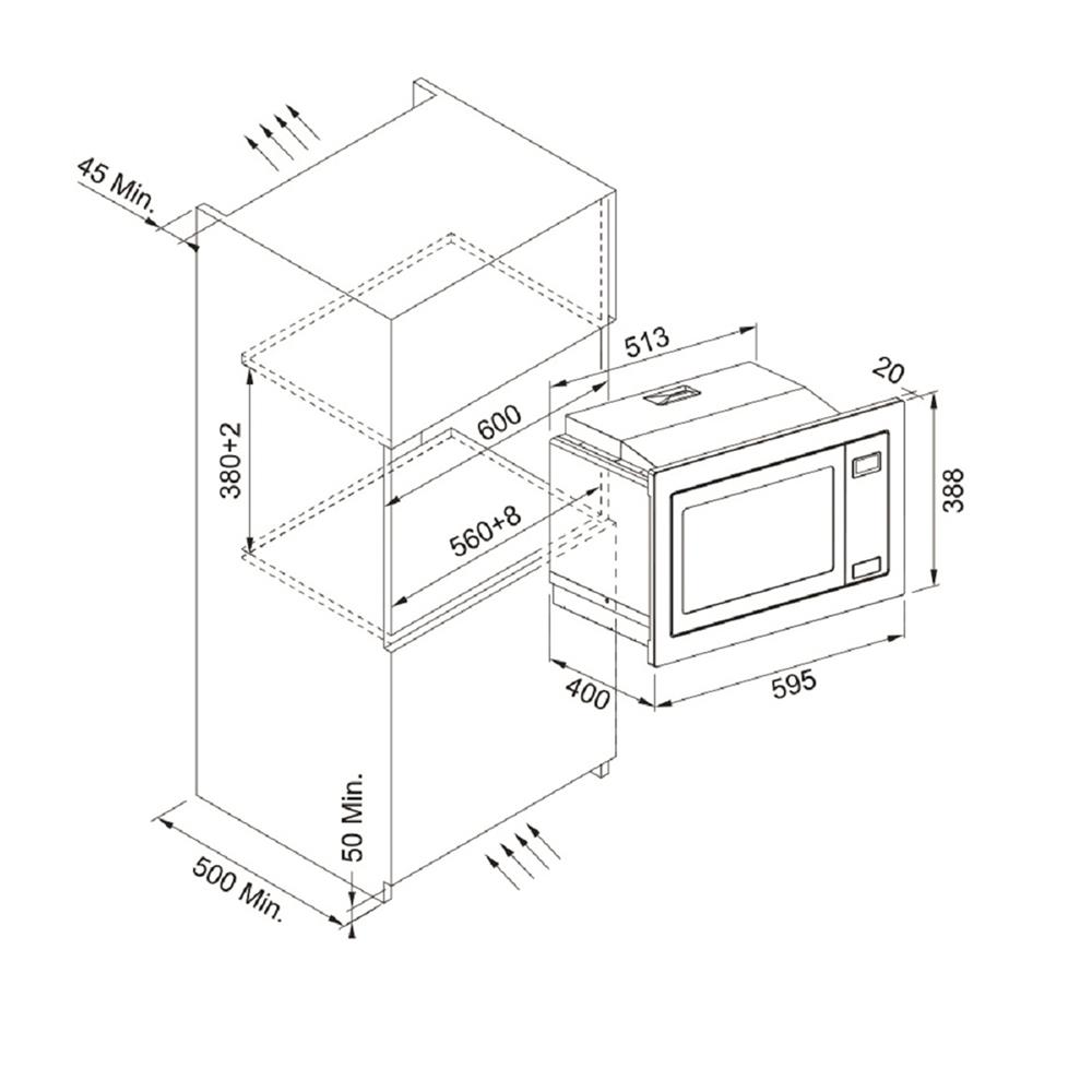 ไมโครเวฟฝัง+เตาอบฝัง FRANKE FO4001296M+FMWO25NHI