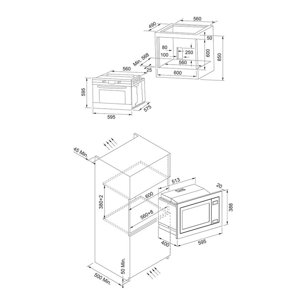 ไมโครเวฟฝัง+เตาอบฝัง FRANKE FO4001296M+FMWO25NHI