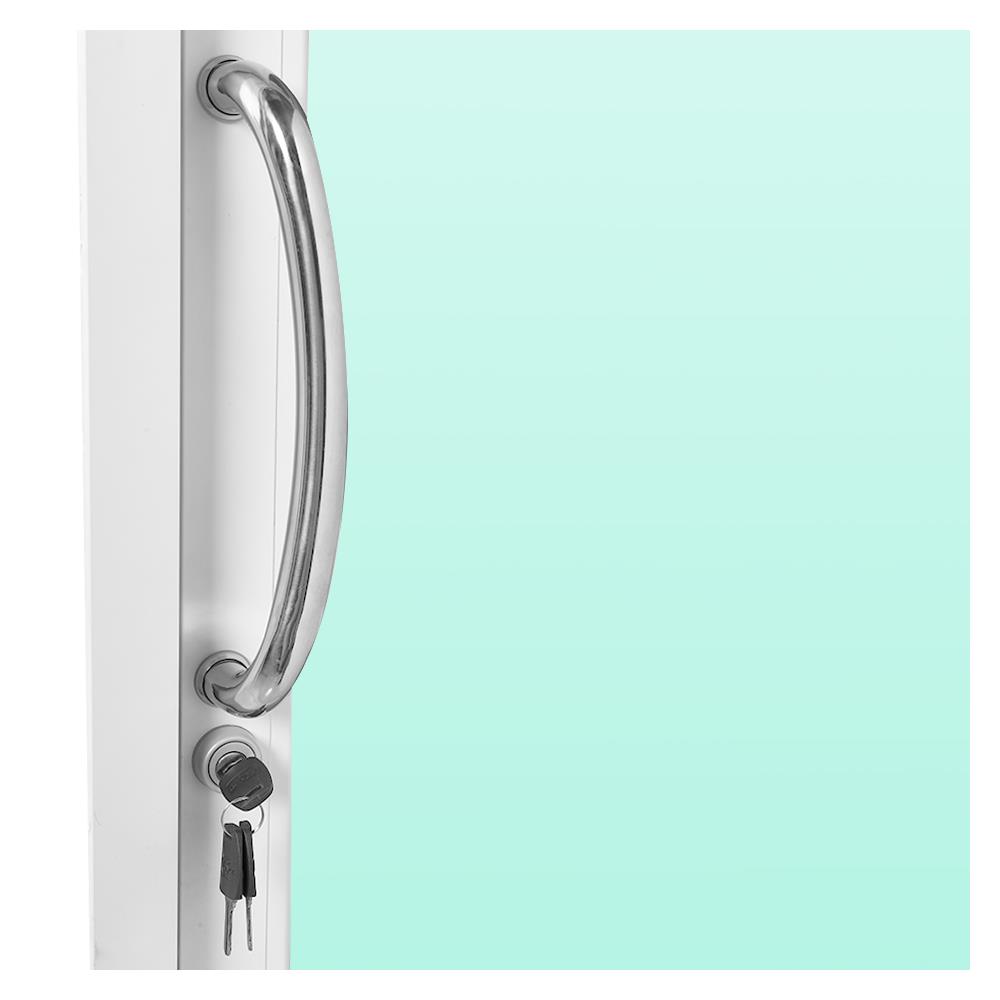 ประตูบานสวิงเดี่ยว อะลูมิเนียม LYNN PRIME 100x205 ซม. สีขาว