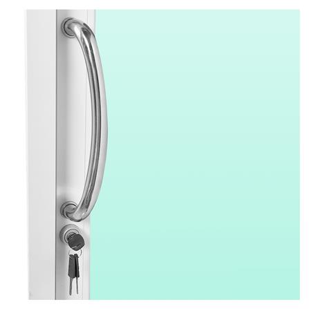 ประตูบานสวิงเดี่ยว อะลูมิเนียม LYNN PRIME 100x205 ซม. สีขาว_3