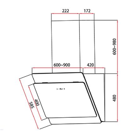 เครื่องดูดควันกระโจม TEKA DVS 90 AD 90 ซม._1