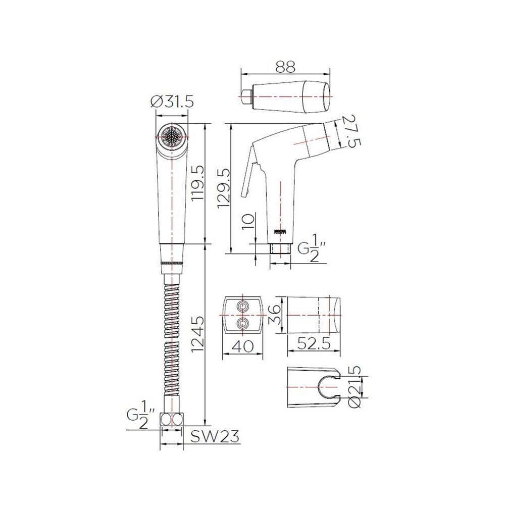 ชุดสายฉีดชำระ KARAT FAUCET KA-17-321-50 โครม