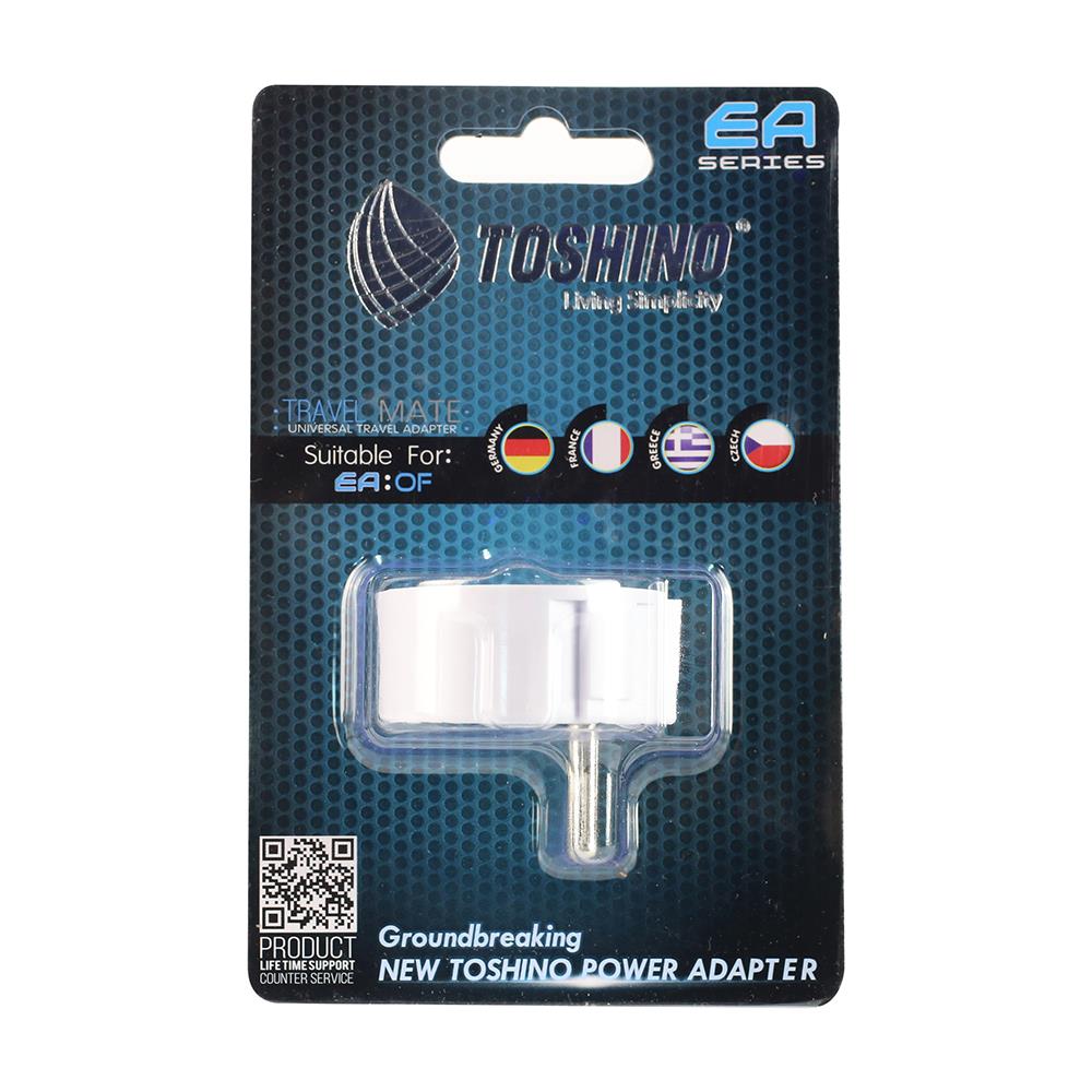 ปลั๊กแปลง 1 ขากราวด์ TOSHINO EA 3500 วัตต์ สีขาว