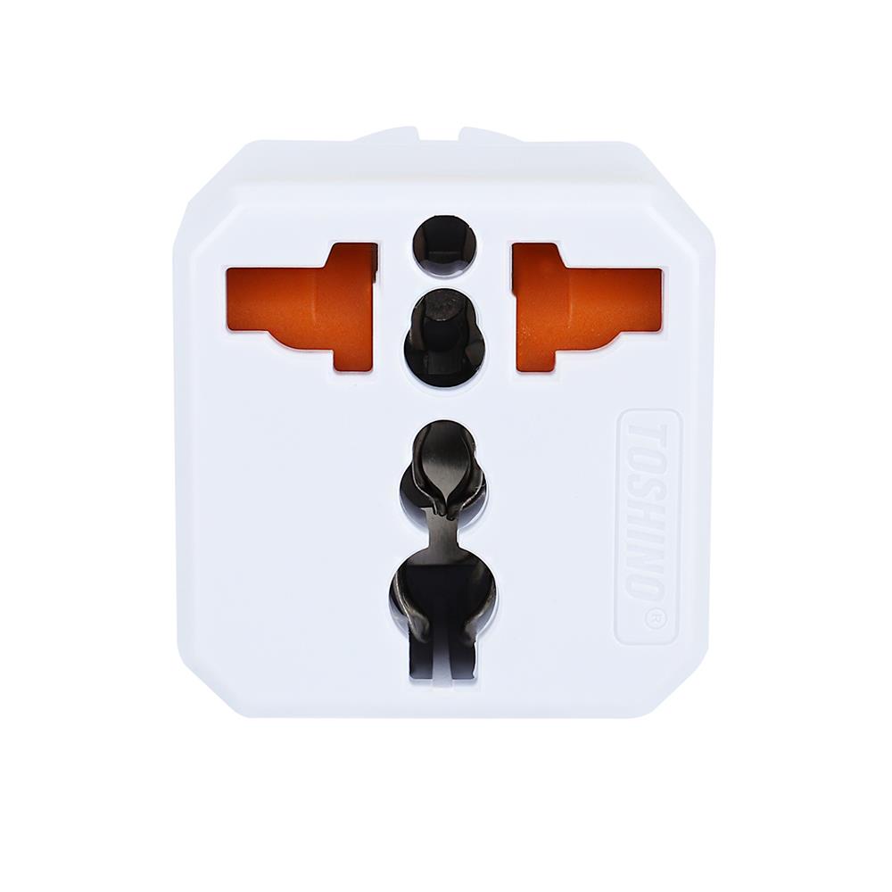 ปลั๊กแปลง 2 ขากลม TOSHINO EA 3500 วัตต์ สีขาว