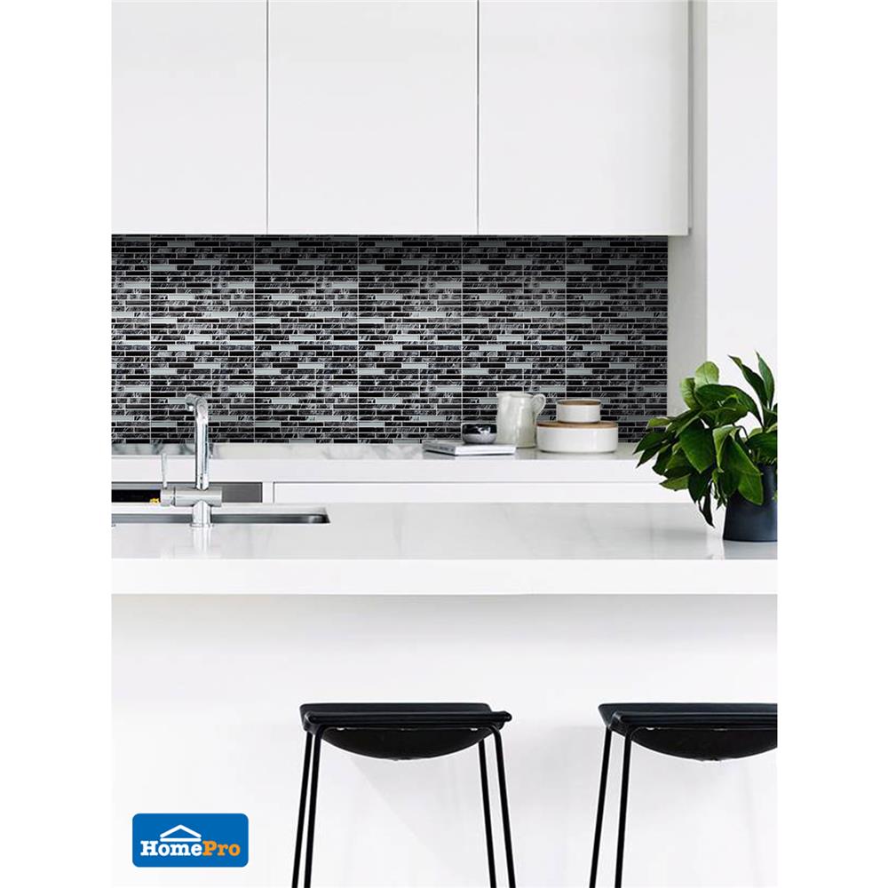 โมเสคแก้ว 30x30 ซม. เพ็ดดร้า ดำ