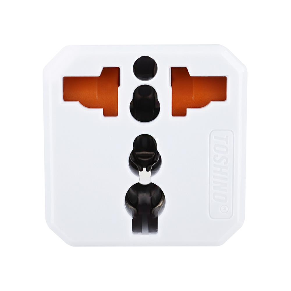 ปลั๊กแปลง 2 ขาแบน TOSHINO EA 3500 วัตต์ สีขาว