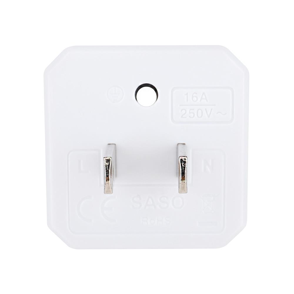 ปลั๊กแปลง 2 ขาแบน TOSHINO EA 3500 วัตต์ สีขาว