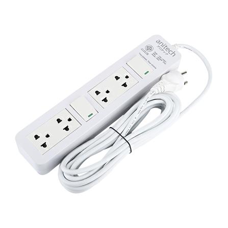 รางปลั๊กไฟ 4 ช่อง 2 สวิตซ์ ANITECH H654 5 ม._1