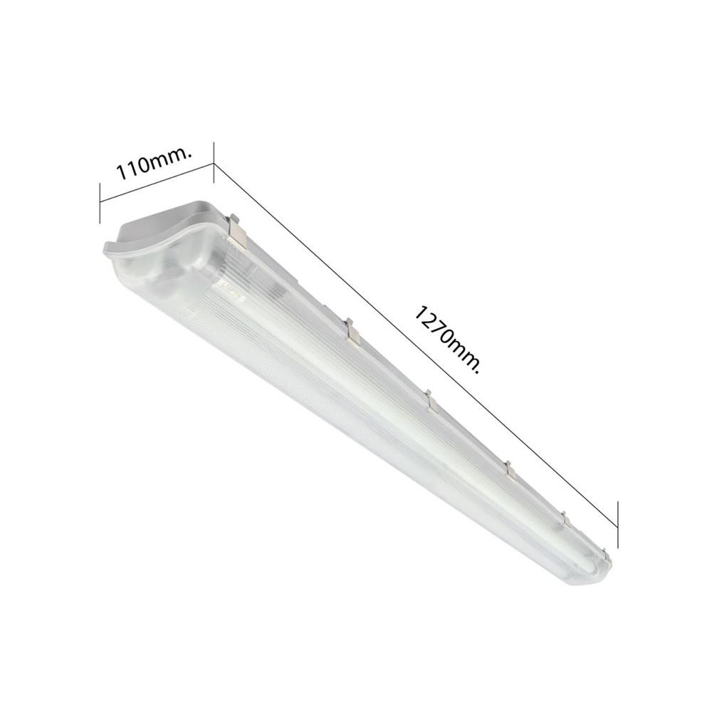 รางนีออนกันฝน LED LAMPTAN TRI PROOF SET 18 วัตต์ 2 หลอด DAYLIGHT สีขาว