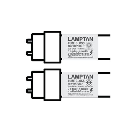 รางนีออนกันฝน LED LAMPTAN TRI PROOF SET 18 วัตต์ 2 หลอด DAYLIGHT สีขาว_6
