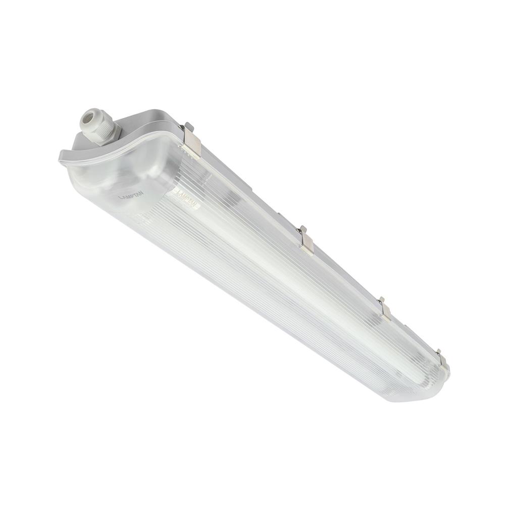 รางนีออนกันฝน LED LAMPTAN TRI PROOF SET 9 วัตต์ 2 หลอด DAYLIGHT สีขาว