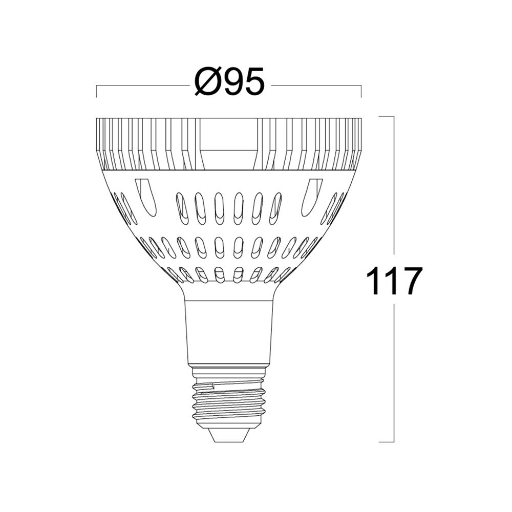 หลอด LED LUMAX PAR30 HIPFM IP20 28 วัตต์ COOL WHITE E27