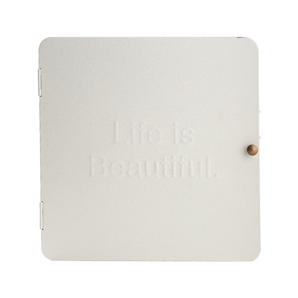 กล่องเหล็กติดผนัง STACKO LIFE 32x10x32 ซม. สีขาว