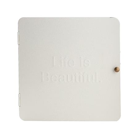 กล่องเหล็กติดผนัง STACKO LIFE 32x10x32 ซม. สีขาว