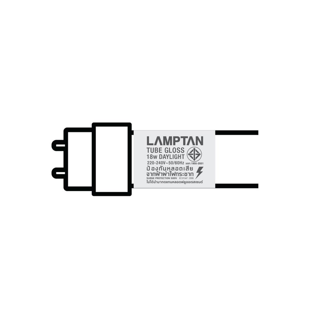 รางนีออนกันฝน LED LAMPTAN TRI PROOF SET 18 วัตต์ DAYLIGHT สีขาว