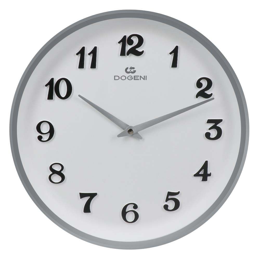 นาฬิกาแขวนอะลูมิเนียม DOGENI WNM012SL 12 นิ้ว สีสีเงิน