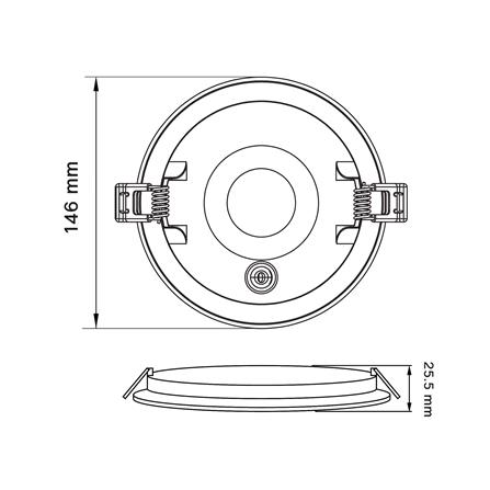 ดาวน์ไลท์ LED SHINING LCDLSG3RO09WDL 6 นิ้ว 9 วัตต์ DAYLIGHT สีขาว_4