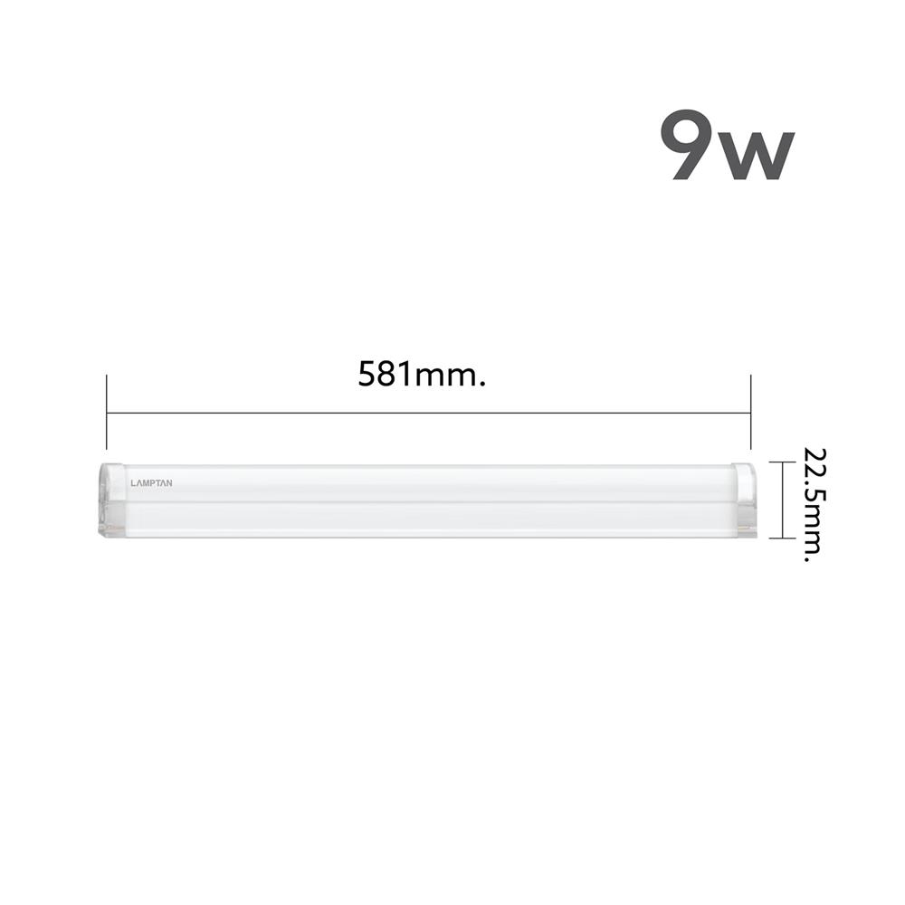 ชุดรางนีออน LED LAMPTAN GLOSS SLIM 9 วัตต์ DAYLIGHT