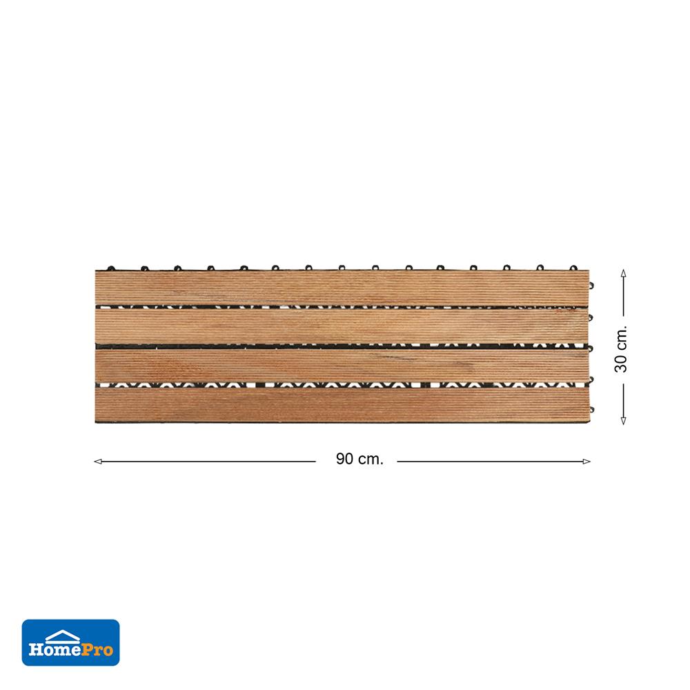 ทางเท้าไม้เต็งหน้าใหญ่ SPRING 30X90 ซม.