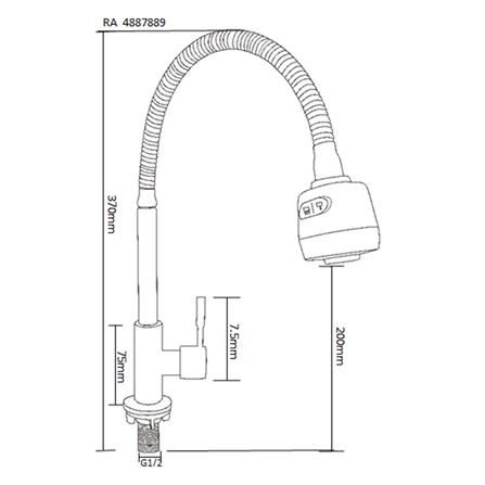 ก๊อกซิงค์เดี่ยว RASLAND RA 4887889_3