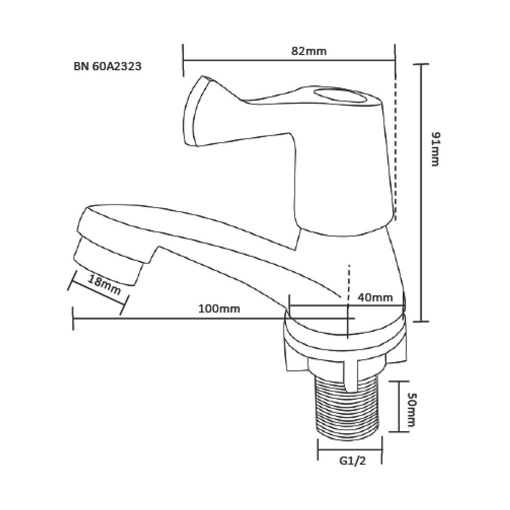 ก๊อกอ่างล้างหน้า เดี่ยว BN 60A2323