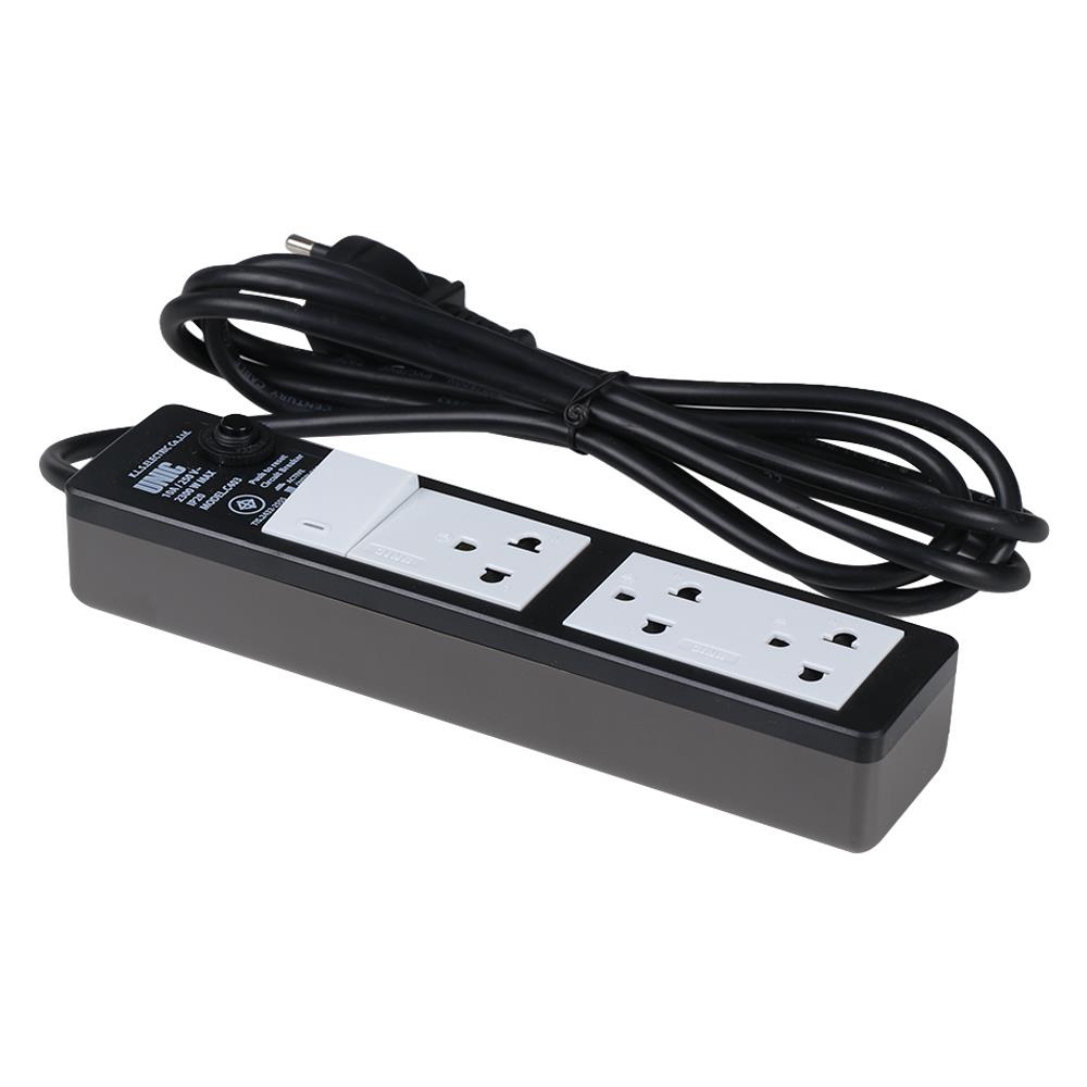 รางปลั๊กไฟ 3 ช่อง 1สวิตซ์ UNIC C403 2 ม.