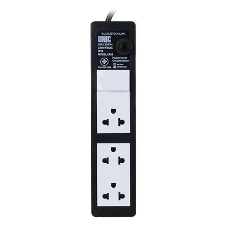 รางปลั๊กไฟ 3 ช่อง 1สวิตซ์ UNIC C403 2 ม._0