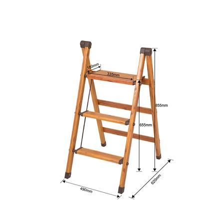 บันไดทางเดียว พับเก็บได้ MATALL DAT-EW3 3 ขั้น ลายไม้_5