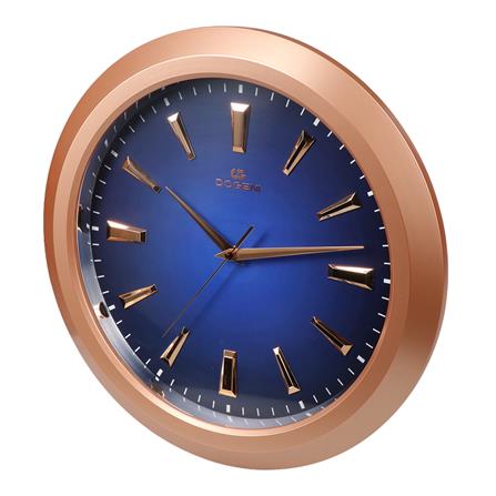 นาฬิกาแขวนผนังพลาสติก DOGENI ขนาด 14.5 นิ้ว สีทอง-สีน้ำเงิน_1