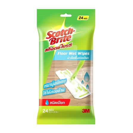 อะไหล่ผ้าเช็ดเก็บฝุ่นชนิดเปียก SCOTCH-BRITE EASY SWEEPER 28x21 ซม. สีขาว