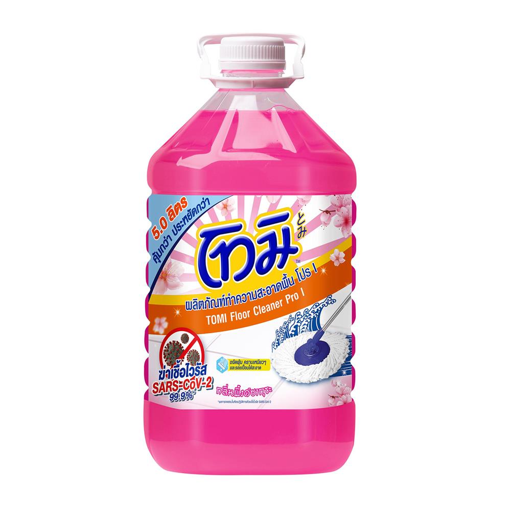 น้ำยาทำความสะอาดพื้น TOMI 5,000 มล. PINK SAKURA