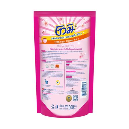 รีฟิลน้ำยาถูพื้น TOMI 600 มล. พิ้งค์ซากุระ_1
