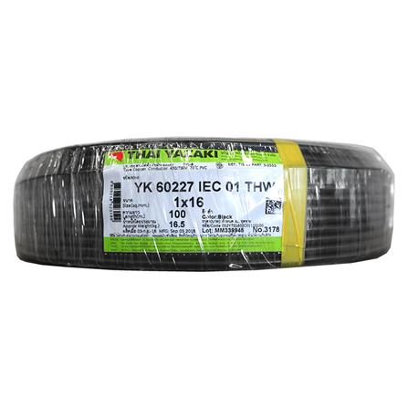 สายไฟ THW IEC01(YK)YAZAKI 1x16 ตร.มม. 100 ม. สีดำ_1