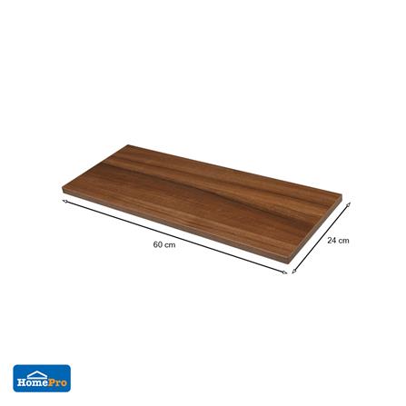 แผ่นชั้นไม้เมลามีน STACKO 60x24x1.6 ซม. สีน้ำตาล_3